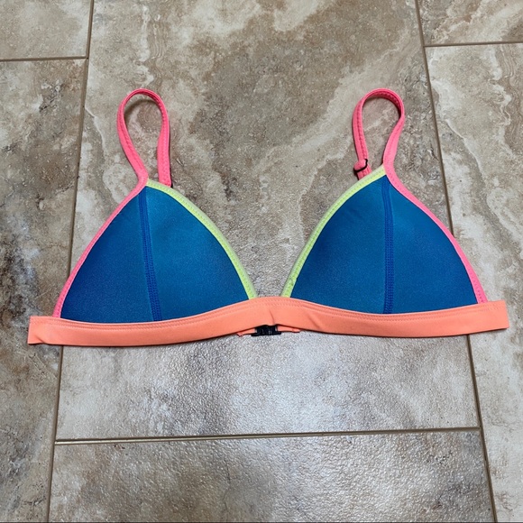 triangl swimwear Other - Triangl Colorful Triangle Neoprene Bikini Top S